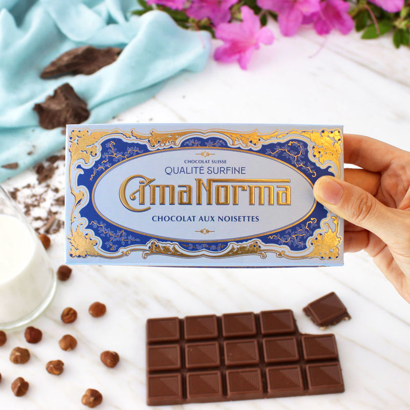 Swiss Organic Milk Chocolate with Hazelnuts - CimaNorma